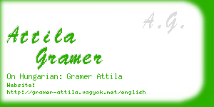 attila gramer business card